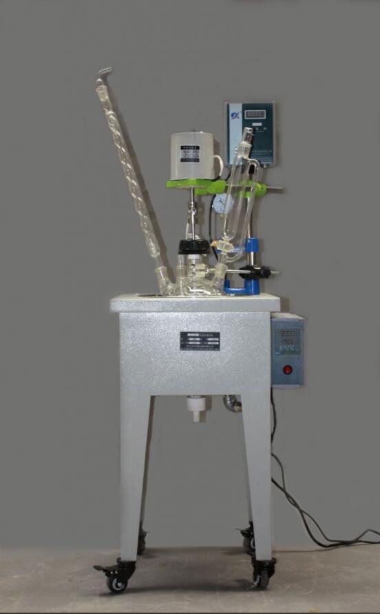 lab use small single layer glass reactor