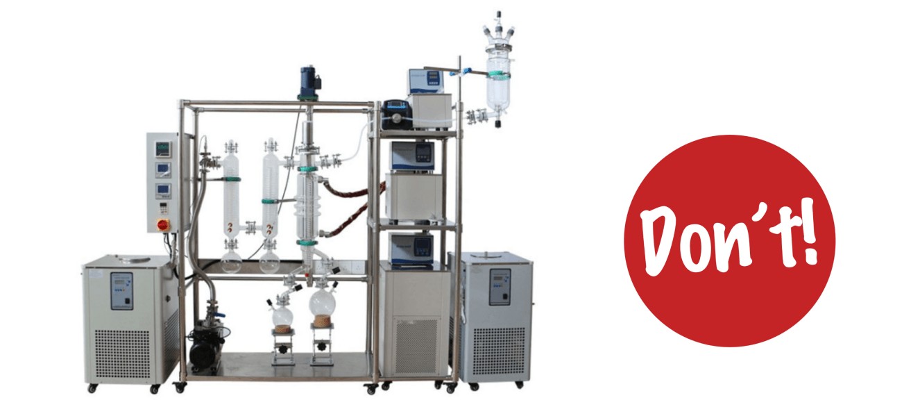 the precautions of using molecular distillation